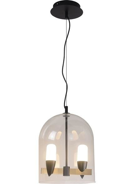 Glass hanging lamp black and gold LED 10.8W Sakai Ledea 50233075 