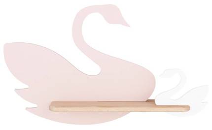 5W LED wall lamp for a child pink and white swan Swan shelf Candellux kids 21-75598