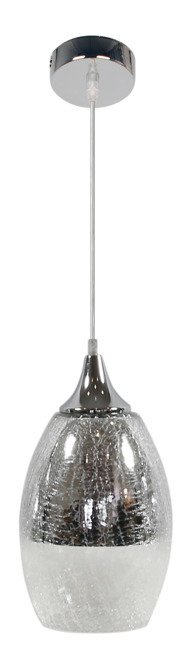 Adjustable silver glass hanging lamp E27 60W Celia Candellux 31-51561