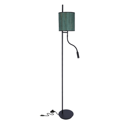 Bendi floor lamp black 1x40w e27+3w led Green lampshade 51-25265