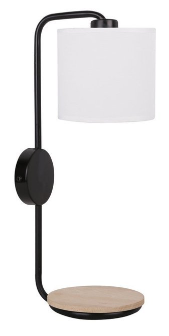 Black wall lamp with a shelf 1xE14 Alpine Candellux 21-76694