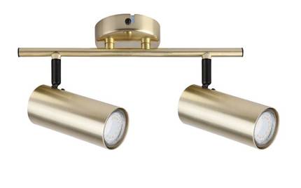 Brass lamp wall/ceiling strip 2xGU10 Colly 92-01719