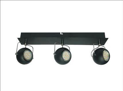 Ceiling lamp Candellux 93-25029-Z strip Tony 3X3W led GU10 black mat