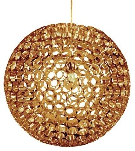 Ceiling lamp copper ball made of metal tubes E27 Abros Candellux 31-09074