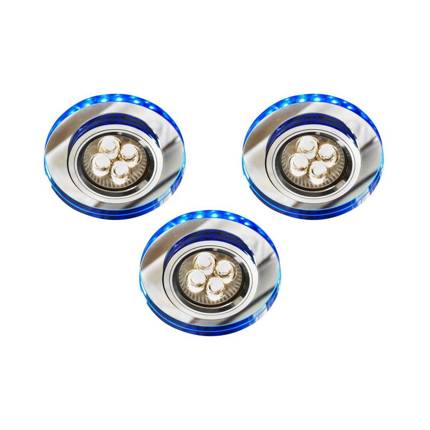 Ceiling light + blue LED set of 3 pcs SS-23 99-54784