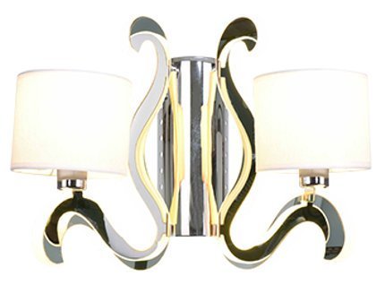 Double chrome wall lamp E14 with LED arm Ambrosia Candellux 22-33871