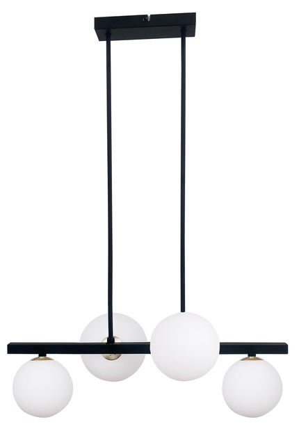 Hanging ceiling lamp black and white 4x28W Kama 34-01214