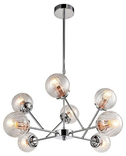 Hanging ceiling lamp chrome with glass shades 8x40W Best Candellux 38-67289