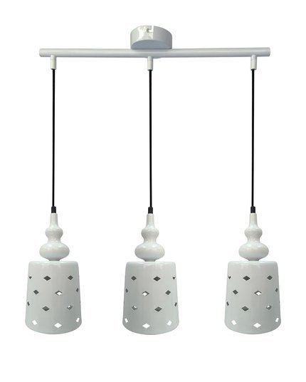 Hanging lamp 3xE27 51cm white steel HAMP 33-51943