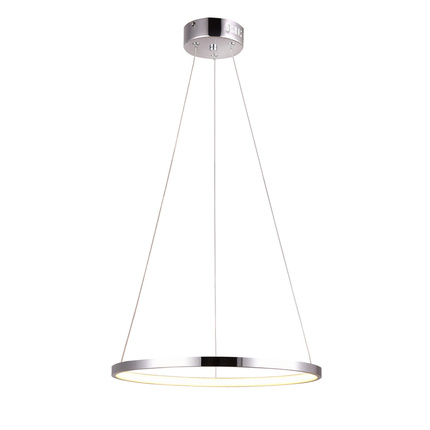 Hanging lamp LED 18W ring round 29cm chrome Lune 31-64592