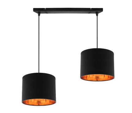 Hanging lamp black 2xE27 Candida 32-00712