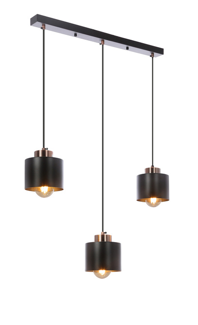 Hanging lamp black 3xE27 Olena 33-79022