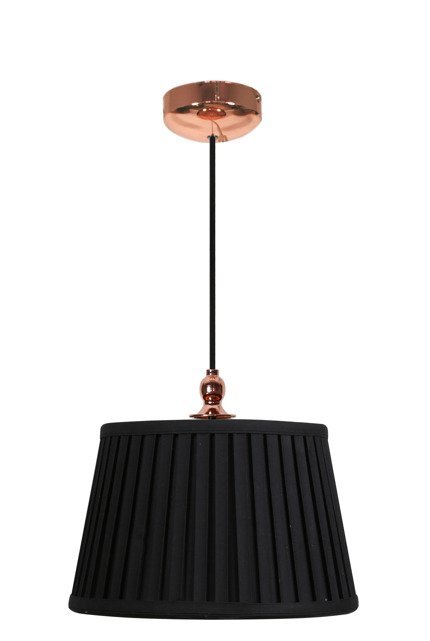 Hanging lamp black and copper cone 60W E27 Amore Candellux 31-39378