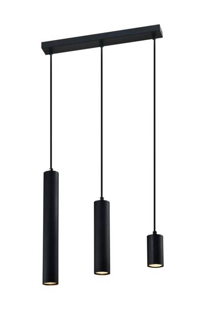 Hanging lamp black triple 3x25W Tubo 33-79107