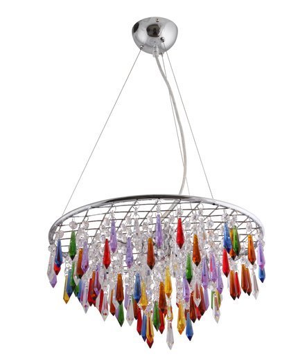 Hanging lamp chrome with crystals Vegas 34-87280