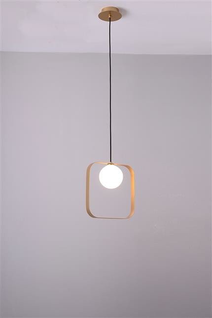 Hanging lamp gold square Tula Ledea 50101073