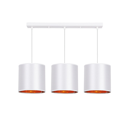 Hanging lamp white strip 3xE27 Atlanta 33-00651