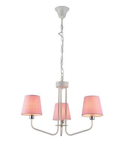 Pink chandelier lamp 3xE14 York Ledea 50203097