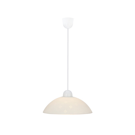 SCORDIA HANGING LAMP CHROME WHITE+SILVER LAMP