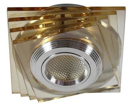 SS-32 amber LED 3W square glass ceiling luminaire Candellux 2228747