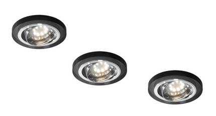 Set of Three Candellux Ss-15 Black Without Bulbs