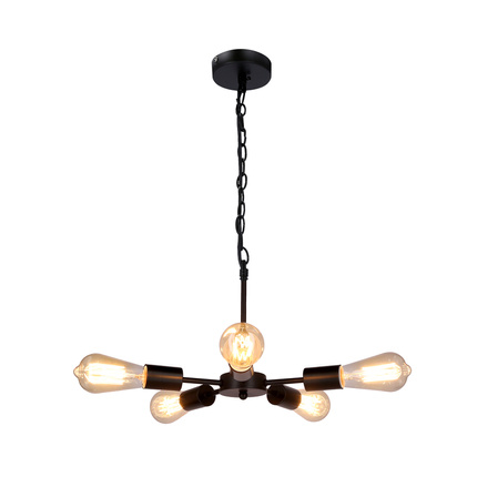 Sparta hanging lamp black 5X60W E27 35-09388