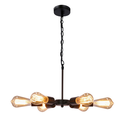 Sparta hanging lamp black 6X60W E27 36-09395 