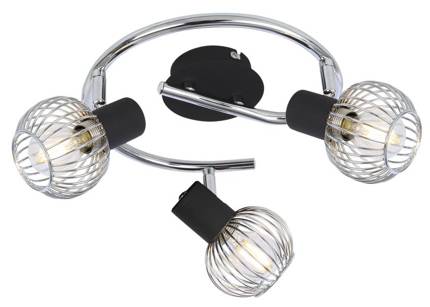 Spiral ceiling lamp 3X40W E14 black/chrome OSLO 98-61867