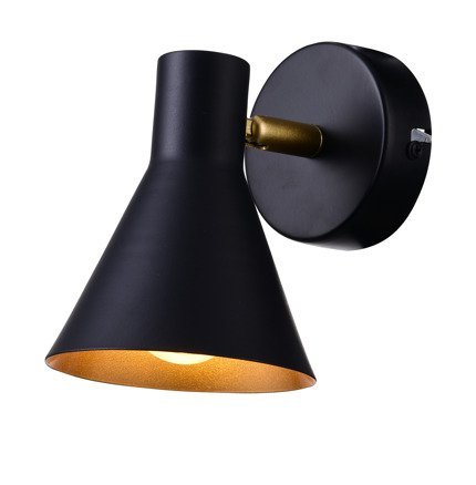 Wall lamp black and gold 1xE14 adjustable less Candellux 21-70968