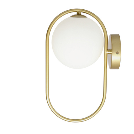 Wall lamp brass glass ball ring G9 Cordel 21-73440