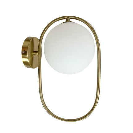 Wall lamp brass glass ball ring G9 Cordel 21-73440
