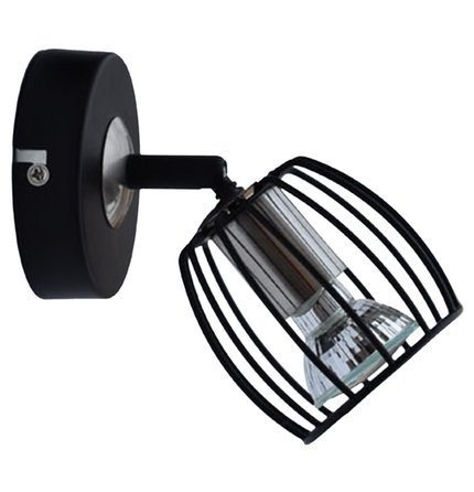 Wall lamp sconce 1X3W LED GU10 black matt + satin ZONK 91-54319