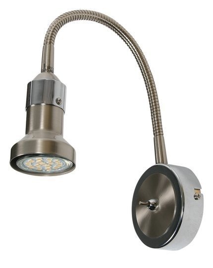 Wall lamp sconce on the arm GU10 1x50W satin nickel+chrome Arkon 91-60037