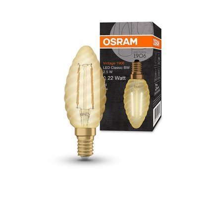 Żarówka LED E14 2,5W 220LM 2400K VINTAGE BW22 świeca OSRAM