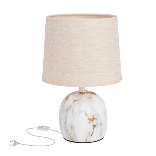 Adelina table lamp marble + gold beige lampshade 41-24374