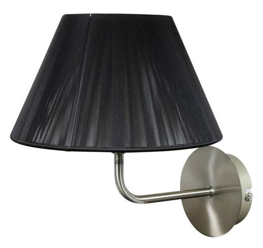 Black wall lamp 1xE14 matt nickel EMON 21-02061