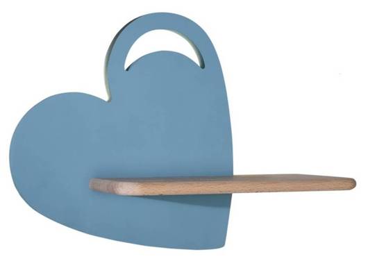 Blue shelf wall lamp HEART LED 5W 4000K IQ KIDS