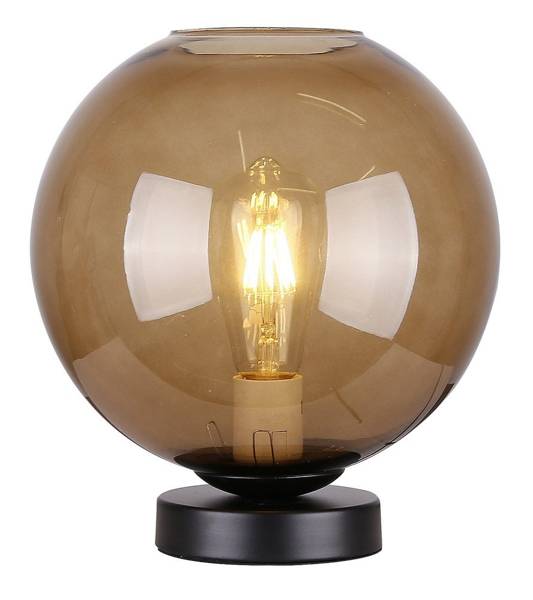 Cabinet bedside lamp brown glass 60W E27 Globe Candellux 41-78285