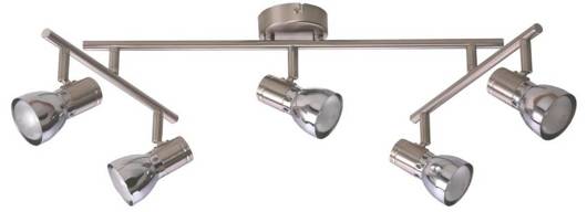 Ceiling lamp Candellux 95-06281 Libra strip 5X40W E14 R50 matte nickel