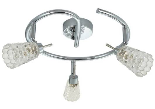 Ceiling lamp Candellux 98-03737 Bachus spiral 3X40W G9 chrome