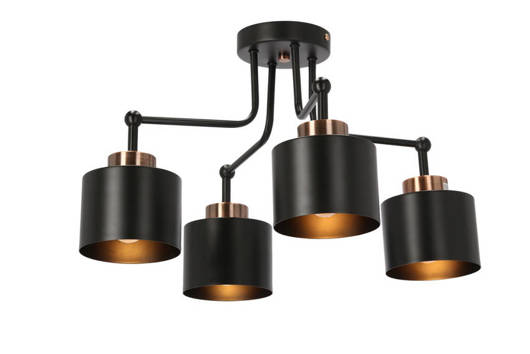 Ceiling lamp black 4xE27 Olena 34-78148