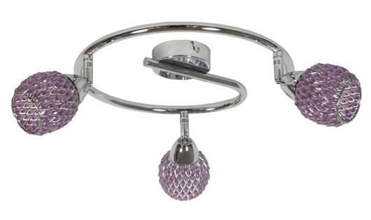 Ceiling lamp candellux clear 98-06936 spiral g9 purple