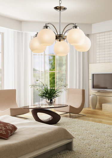 Ceiling lamp overhang 5X60W E27 satin TOBAGO 35-25463