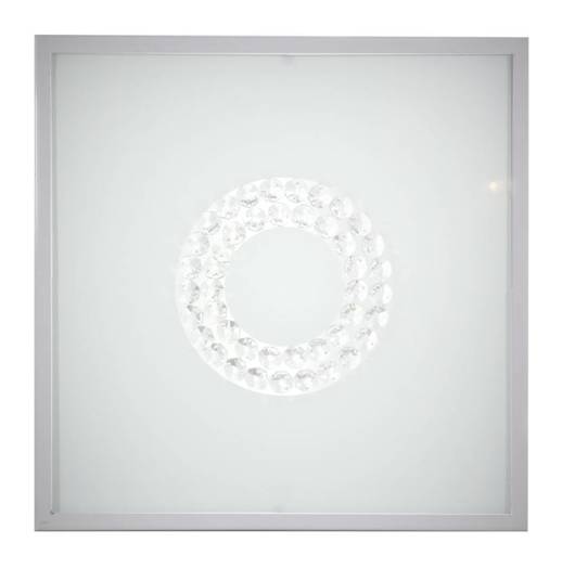 Ceiling lamp plafond 29X29 16W LED 6500K satin ring LUX 10-60686