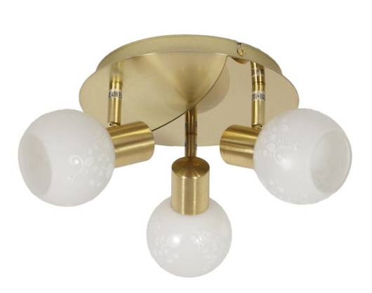 Ceiling lamp plafond 3X40W E14 brass AVILA 98-07131