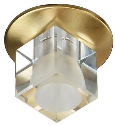 Ceiling luminaire Candellux G4 satin gold crystal 20W 