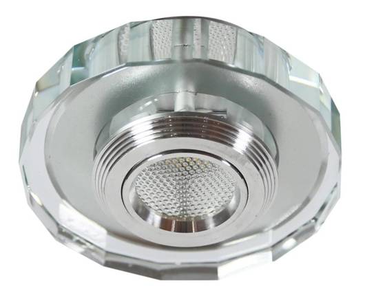 Ceiling luminaire Candellux Ss-37 Al/Tr 3W Led Cob 230V Ceiling frame. Solid Polygon Transparent Glass