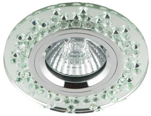 Ceiling luminaire Candellux fixed round chrome transparent glass