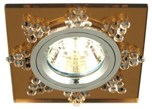 Ceiling luminaire Candellux square fixed chrome glass 