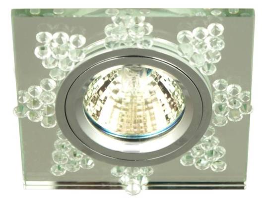 Ceiling luminaire Candellux ss20 square fixed transparent glass